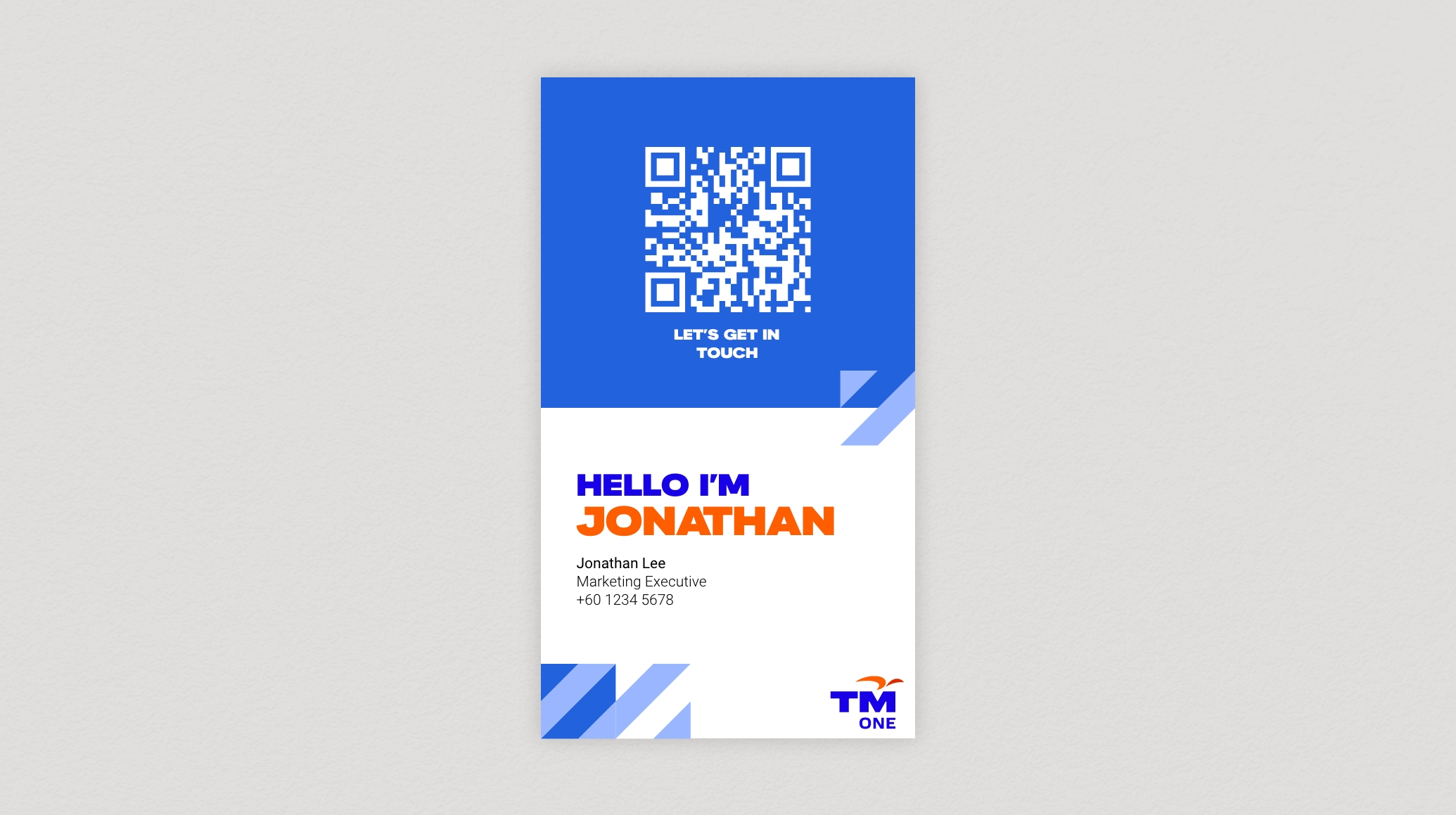 TM One Digital Name Card