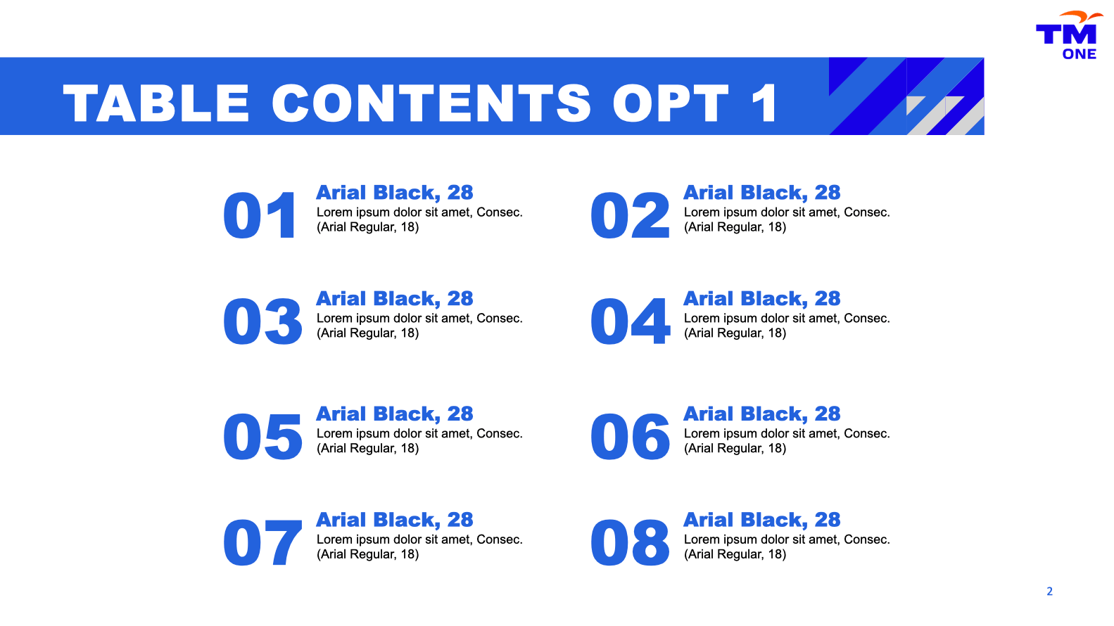 TM ONE TOC Without Image