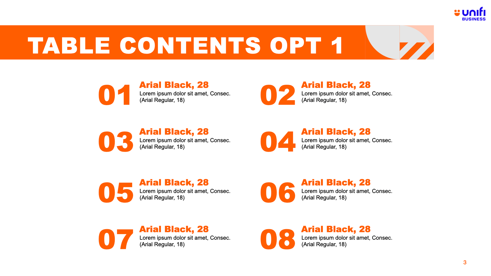 Unifi Business TOC without image