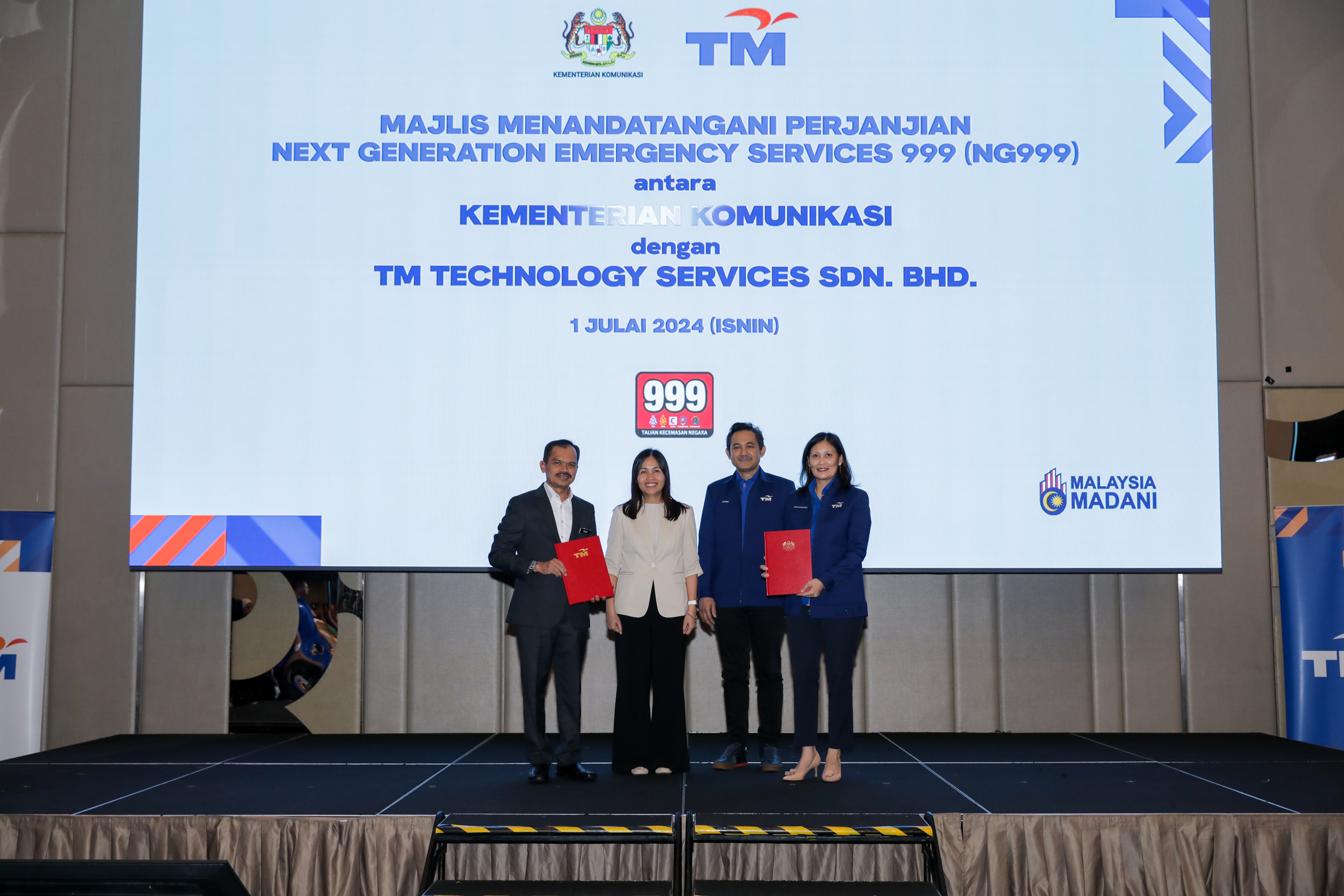TM INKS AGREEMENT WITH MALAYSIAN GOVERNMENT  TO DELIVER NATION’S NEXT GENERATION EMERGENCY SERVICES 999 (NG999)
