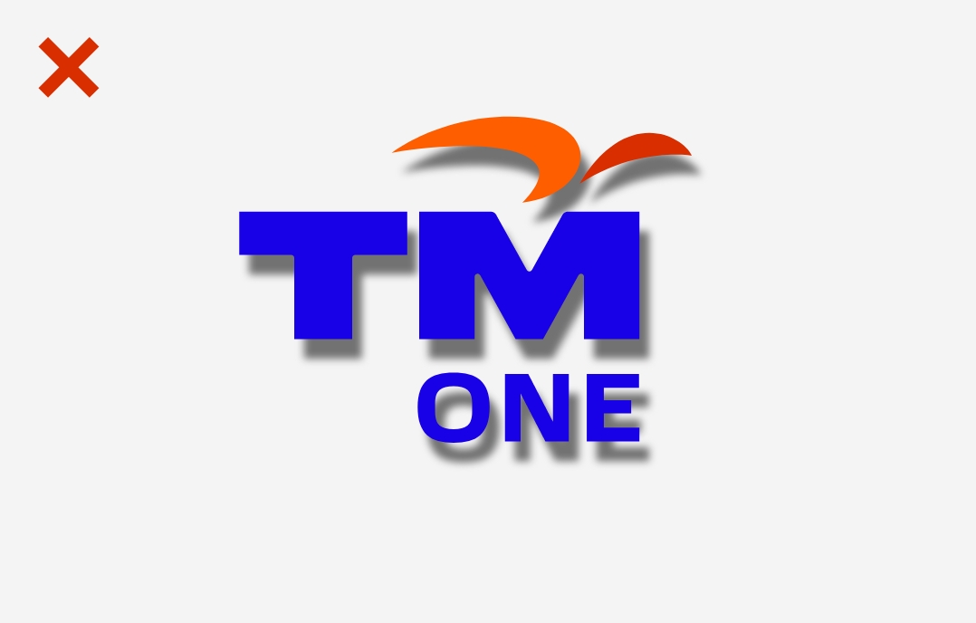 TM One Don't Misuse - Add any effect to the logo