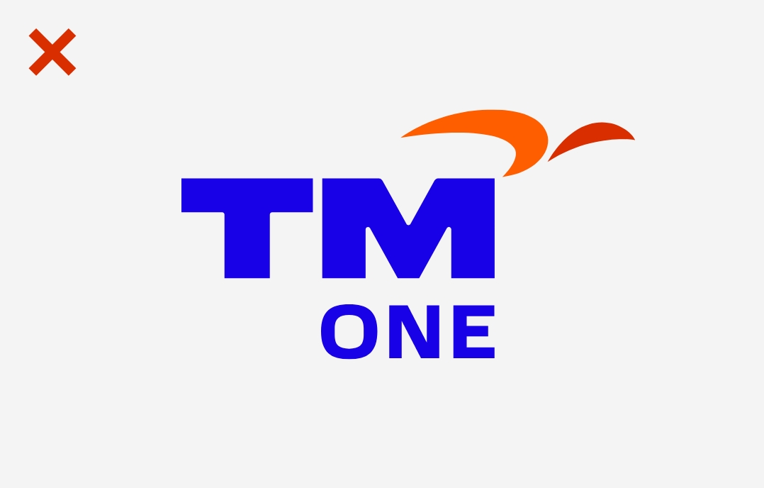 TM One Don't Misuse - Recompose the logo