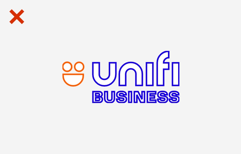 Unifi Don't Misuse - Outline or frame the logo