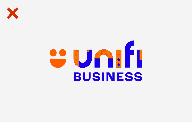 Unifi Don't Misuse - Fill the logo with patterns or images