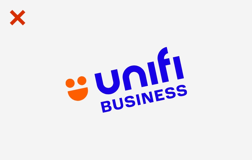 Unifi Don't Misuse - Tilt or rotate the logo